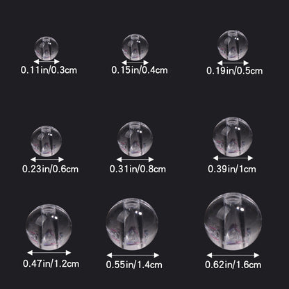 DIY Beading Acrylic Transparent White Straight Hole Round Beads DIY Beading